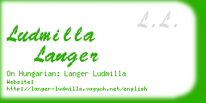 ludmilla langer business card